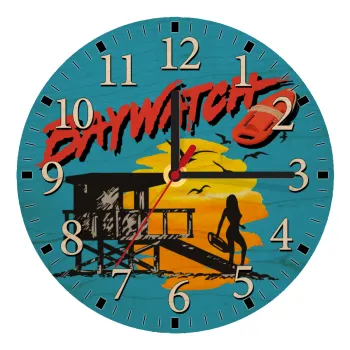 Baywatch, Ρολόι τοίχου ξύλινο plywood (20cm)