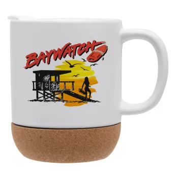 Baywatch, Κούπα, κεραμική με βάση φελού και καπάκι (ΜΑΤ), 330ml