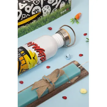 Baywatch, Πασχαλινή Λαμπάδα με παγούρι μεταλλικό (620ml, stainless steel) & κερί αρωματικό πλακέ (30cm) (ΤΙΡΚΟΥΑΖ)