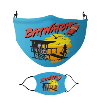 Baywatch, Μάσκα υφασμάτινη Ενηλίκων πολλαπλών στρώσεων με υποδοχή φίλτρου