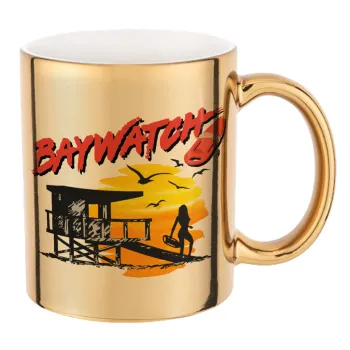 Baywatch, Κούπα κεραμική, χρυσή καθρέπτης, 330ml