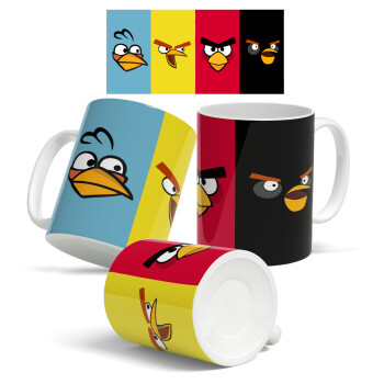 Angry birds Red, Chuck and Bomb, Κούπα, κεραμική, 330ml (1 τεμάχιο)