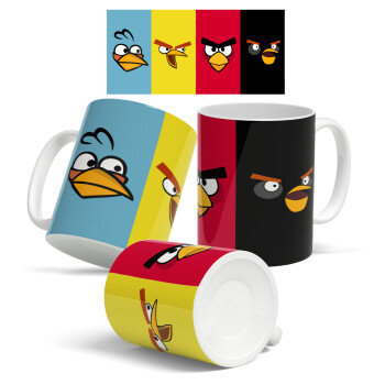 Angry birds Red, Chuck and Bomb, Ceramic coffee mug, 330ml