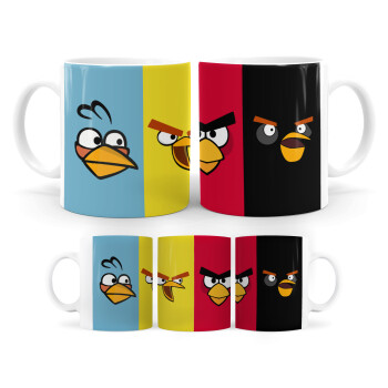 Angry birds Red, Chuck and Bomb, Κούπα, κεραμική, 330ml (1 τεμάχιο)