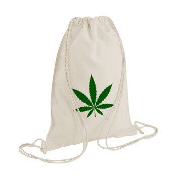 Weed, Backpack bag GYMBAG natural (28x40cm)