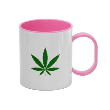 Weed, Κούπα (πλαστική) (BPA-FREE) Polymer Ροζ για παιδιά, 330ml