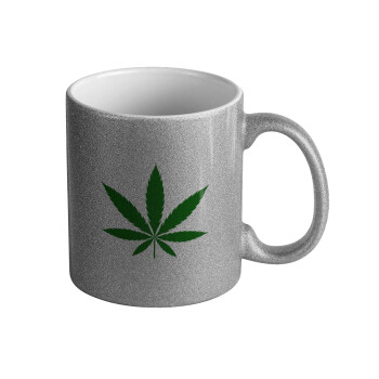 Weed, Κούπα Ασημένια Glitter που γυαλίζει, κεραμική, 330ml