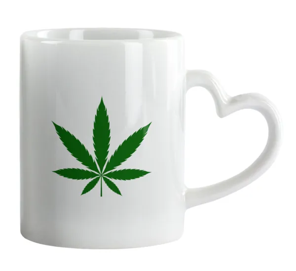Weed — Mug heart handle, ceramic, 330ml