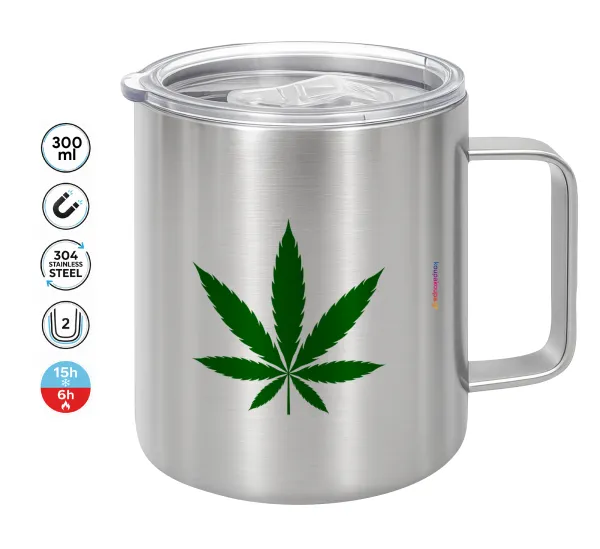 Weed — Double-walled stainless steel mug 300ml with temperature-retaining lid
