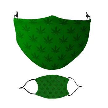 Weed, Μάσκα υφασμάτινη Ενηλίκων πολλαπλών στρώσεων με υποδοχή φίλτρου