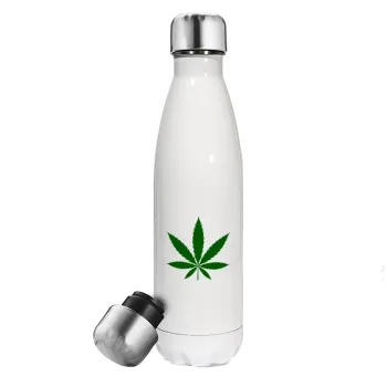 Weed, Metal mug thermos White (Stainless steel), double wall, 500ml