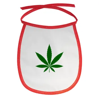 Weed, Σαλιάρα μωρού αλέκιαστη με κορδόνι Κόκκινη