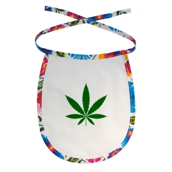 Weed, Σαλιάρα μωρού αλέκιαστη με κορδόνι Χρωματιστή