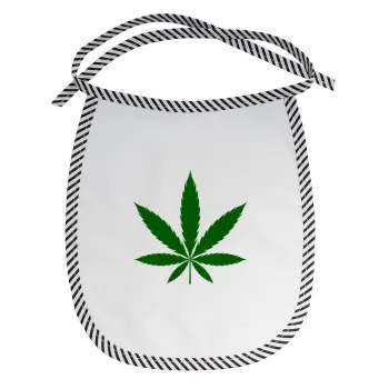 Weed, Σαλιάρα μωρού αλέκιαστη με κορδόνι Μαύρη