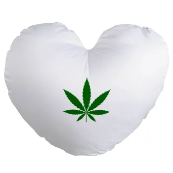 Weed, Μαξιλάρι καναπέ καρδιά 40x40cm περιέχεται το  γέμισμα