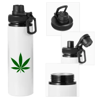 Weed, Metal water bottle with safety cap, aluminum 850ml
