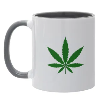 Weed, Κούπα χρωματιστή γκρι, κεραμική, 330ml