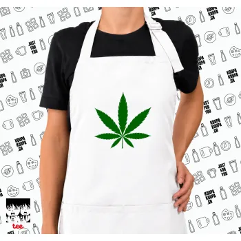 Weed, Ποδιά μακριά Σεφ ολόσωμη με τσέπες white (ΕΝΗΛΙΚΩΝ)