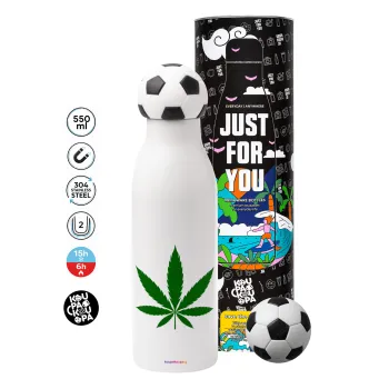 Weed, Μπάλα ποδοσφαίρου μεταλλικό παγούρι θερμός, διπλού τοιχώματος, 550ml