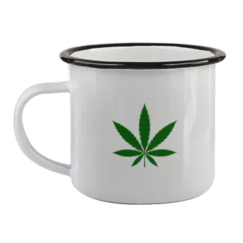 Weed, Κούπα εμαγιέ με μαύρο χείλος 360ml