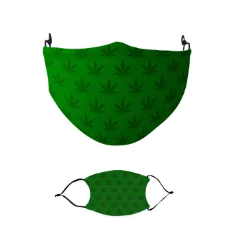 Weed, Μάσκα υφασμάτινη παιδική πολλαπλών στρώσεων με υποδοχή φίλτρου