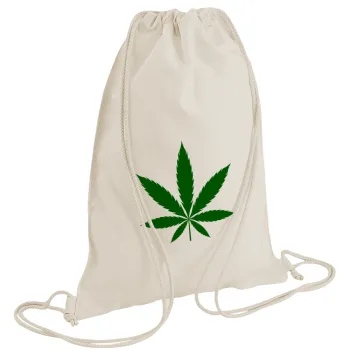 Weed, Τσάντα πλάτης πουγκί GYMBAG natural (28x40cm)