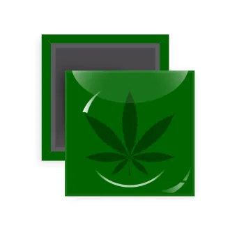 Weed, Μαγνητάκι ψυγείου τετράγωνο διάστασης 5x5cm