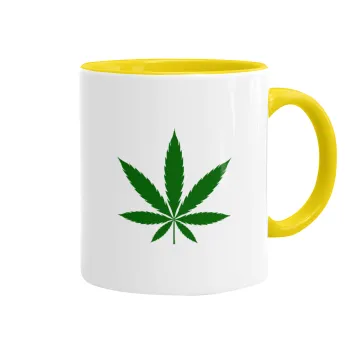 Weed, Mug colored yellow, ceramic, 330ml