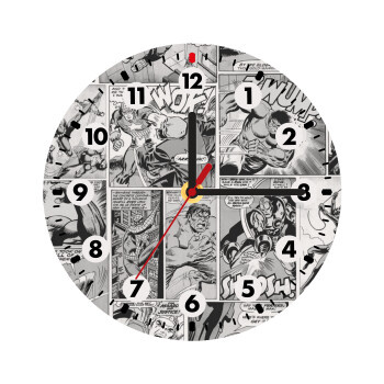 Classic comic Limited B/W, Ρολόι τοίχου ξύλινο (20cm)
