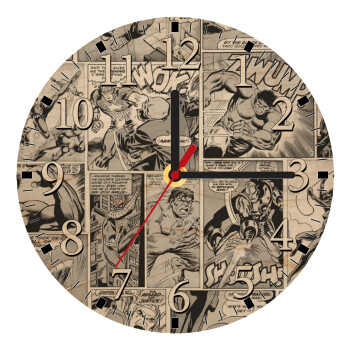 Classic comic Limited B/W, Ρολόι τοίχου ξύλινο plywood (20cm)
