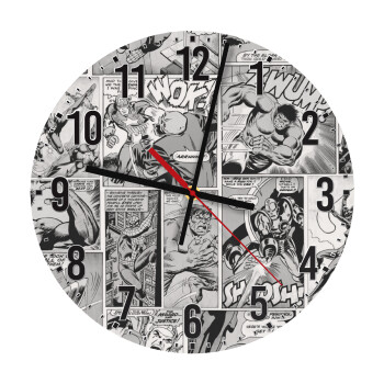 Classic comic Limited B/W, Ρολόι τοίχου ξύλινο (30cm)