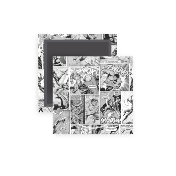 Classic comic Limited B/W, Μαγνητάκι ψυγείου τετράγωνο διάστασης 5x5cm