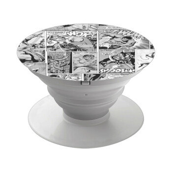 Classic comic Limited B/W, Phone Holders Stand  White Hand-held Mobile Phone Holder