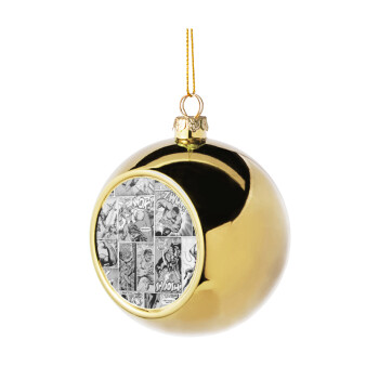 Classic comic Limited B/W, Χριστουγεννιάτικη μπάλα δένδρου Χρυσή 8cm