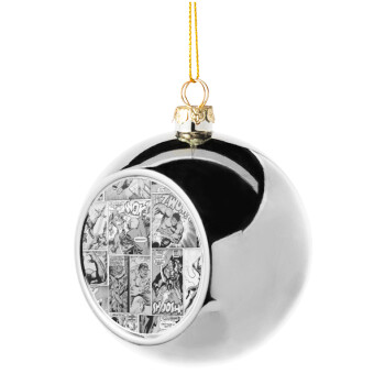 Classic comic Limited B/W, Silver 8cm Christmas tree ball ornament