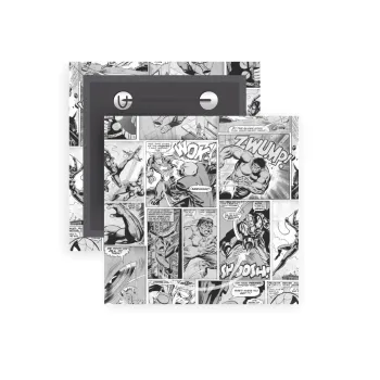 Classic comic Limited B/W, Κονκάρδα παραμάνα τετράγωνη 5x5cm
