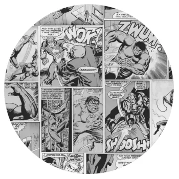 Classic comic Limited B/W, Mousepad Στρογγυλό 20cm