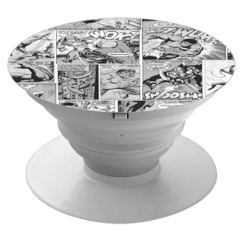 Classic comic Limited B/W, Phone Holders Stand  White Hand-held Mobile Phone Holder