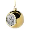 Golden Christmas tree ball ornament 8cm