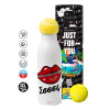 Tennis ball Metal mug thermos White, double wall, 550ml