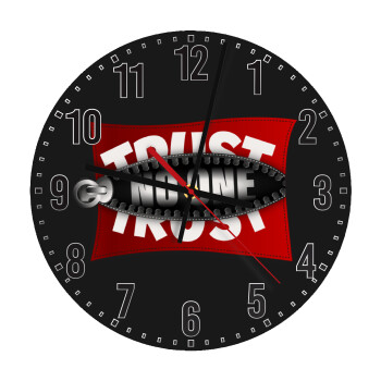 Trust no one... (zipper), Ρολόι τοίχου ξύλινο (30cm)