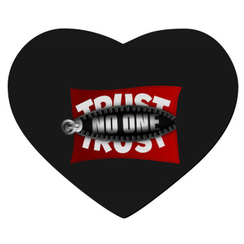 Trust no one... (zipper), Mousepad καρδιά 23x20cm