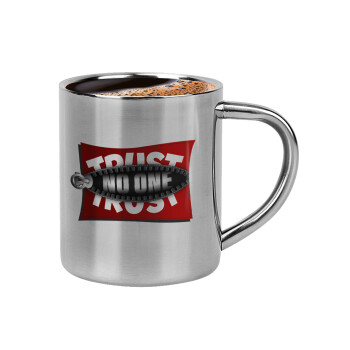 Trust no one... (zipper), Κουπάκι μεταλλικό διπλού τοιχώματος για espresso (220ml)