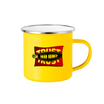 Trust no one... (zipper), Yellow Enamel Metallic Cup 360ml