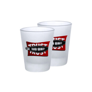 Trust no one... (zipper), Σφηνοπότηρα γυάλινα 45ml του πάγου (2 τεμάχια)