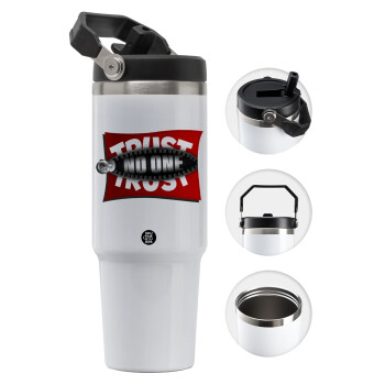 Trust no one... (zipper), Θερμός Ανοξείδωτο 30oz με χερούλι