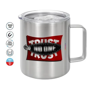 Trust no one... (zipper), Mug Stainless steel double wall 300ml
