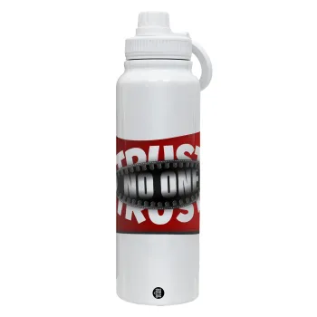 Trust no one... (zipper), Θερμός 1L Ανοξείδωτο με Βάση Κινητού & Διπλά Τοιχώματα