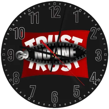 Trust no one... (zipper), Ρολόι τοίχου ξύλινο (30cm)