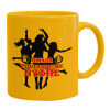 Ceramic coffee mug yellow, 330ml